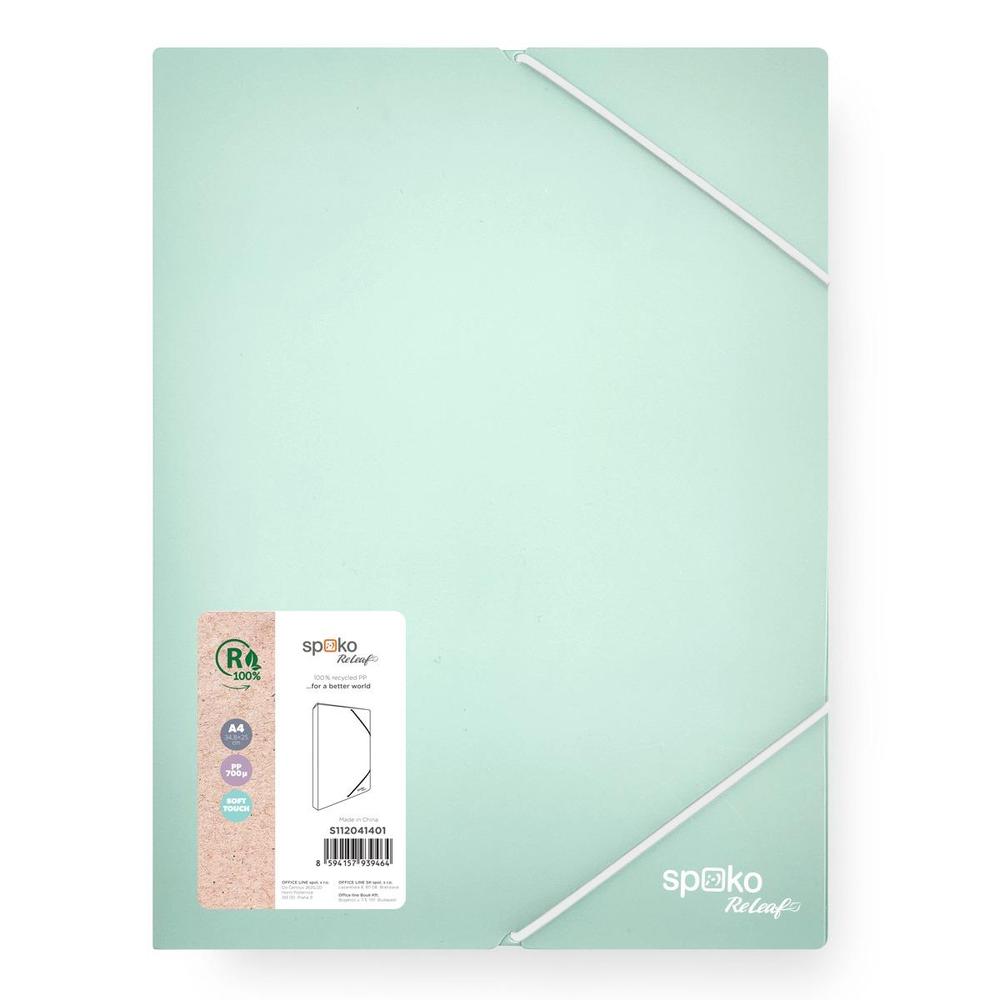 Box na spisy s gumičkou PP A4 zelená