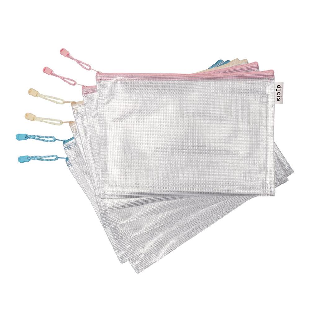 Spisovka se zipem A4 PVC mix pastelových barev/ 6 ks