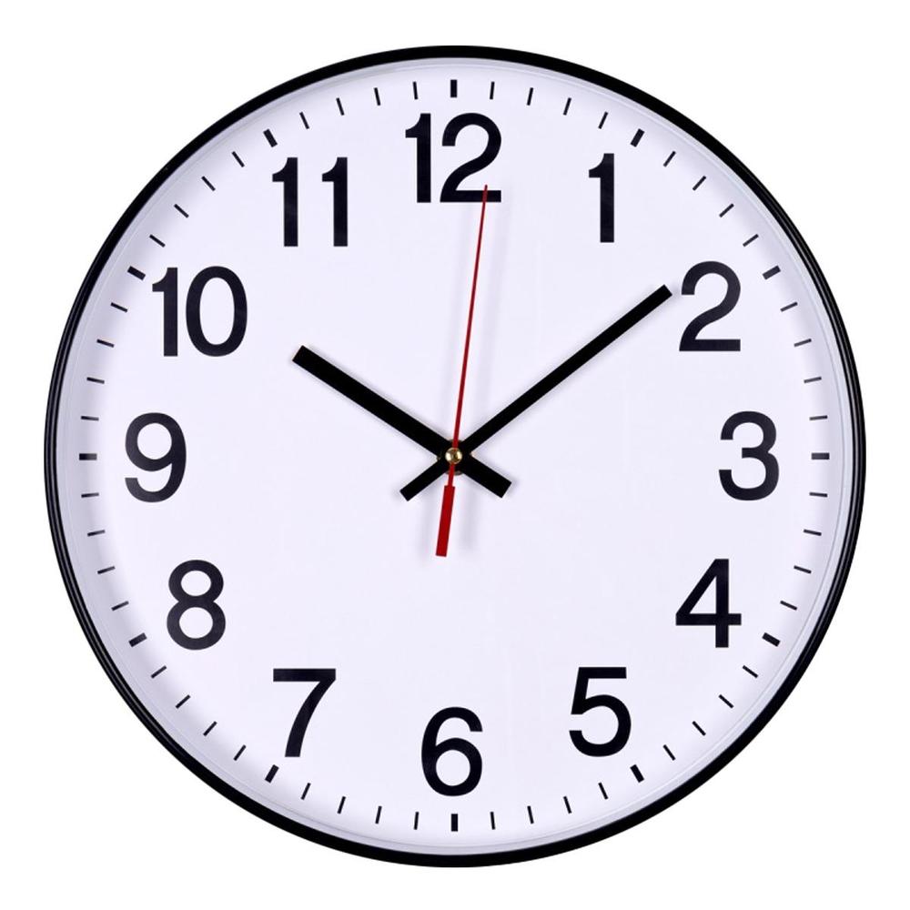 Hodiny nástěnné kulaté 34 cm černé