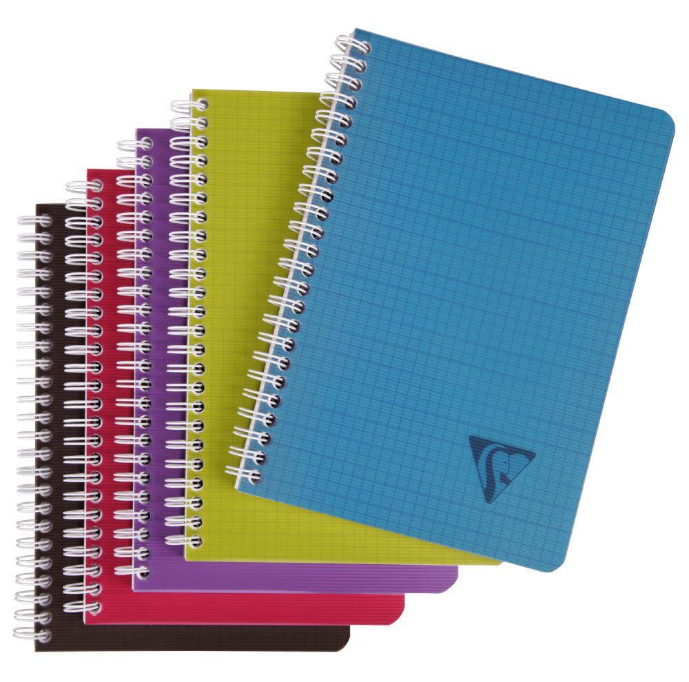 Zápisník s boční kroužkovou spirálou Clairefontaine Linicolor A5 čtverečkovaný 90 listů mix barev