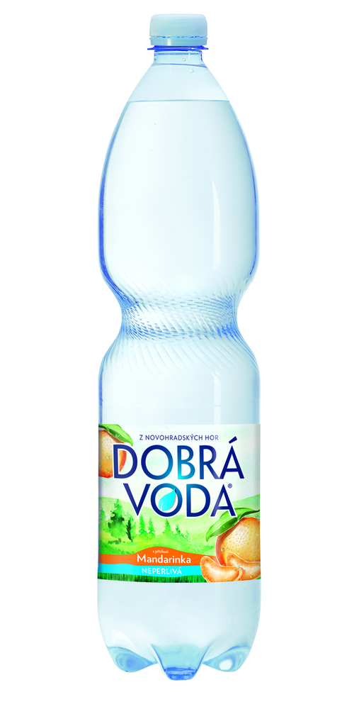 Dobrá voda perlivá mandarinka 1,5 l / 6 ks