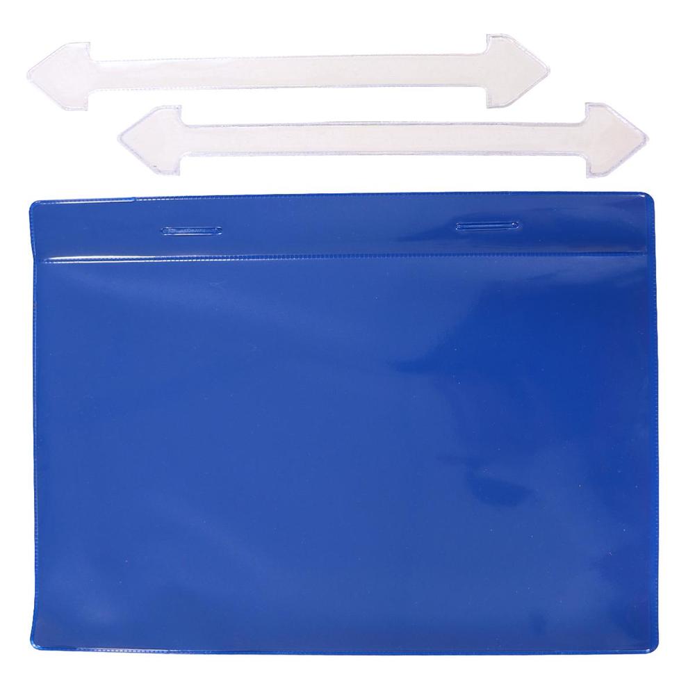 Kapsa závěsná s připevňovacími pásky, A4,10 ks modrá