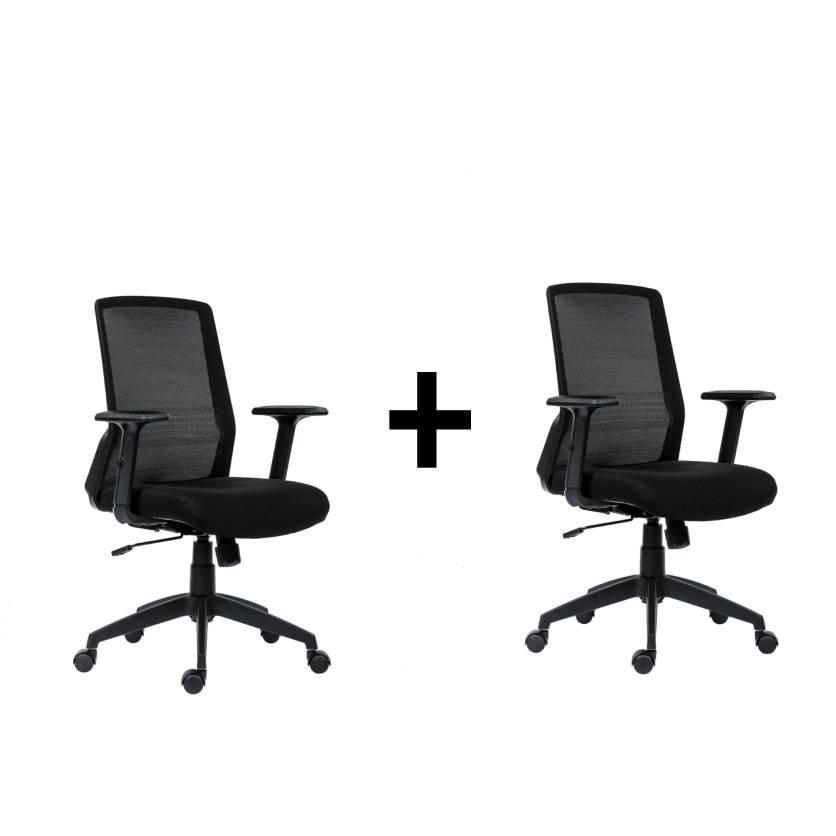 Kancelářská židle Novello černá/černá, 1+1
