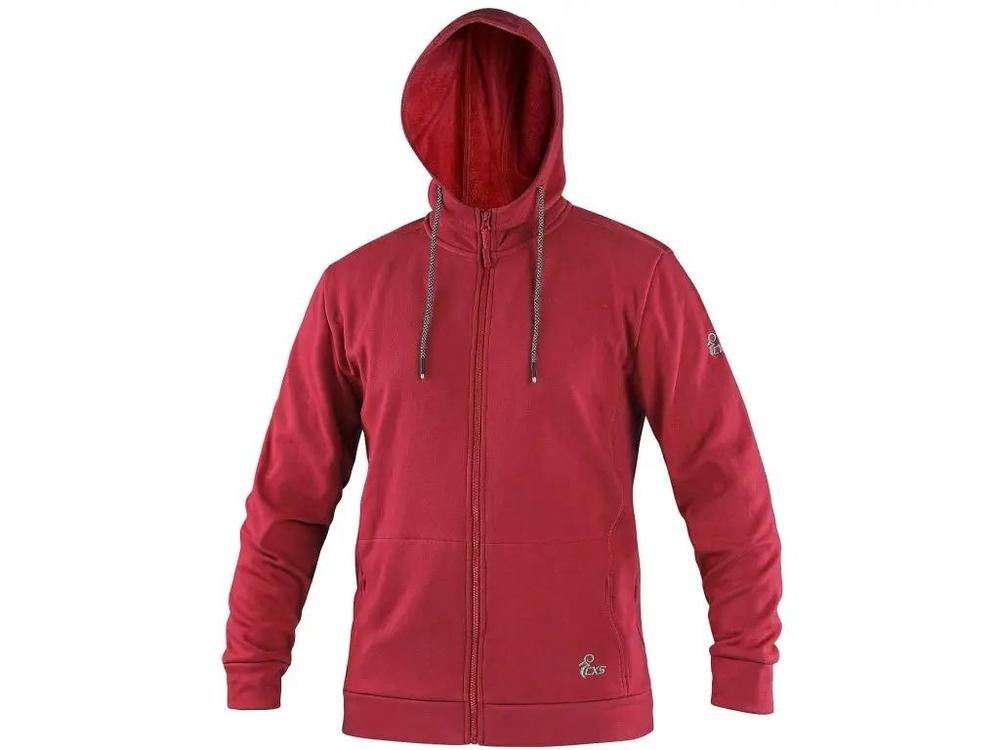 CXS mikina HARRISON, pánská, červená vel. vel. 2XL