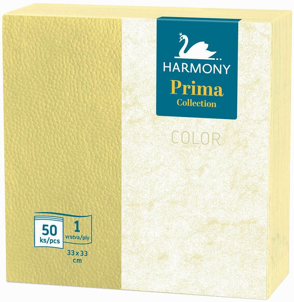 Harmony ubrousky Color 33 x 33 cm žluté / 50 ks