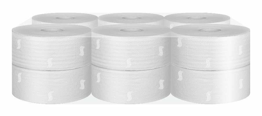 Papír toaletní JUMBO Neutral Ø 180/190 mm celulózový 2-vrstvý, návin 100 m / 12ks