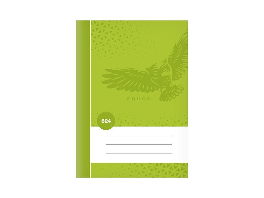 MFP sešit bezdřevý BASE 624 - A6 linkovaný, 20 listů, zelený