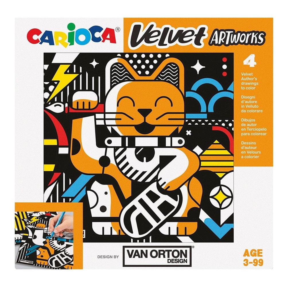 CARIOCA omalovánky sametové VAN ORTON Art 4 ks