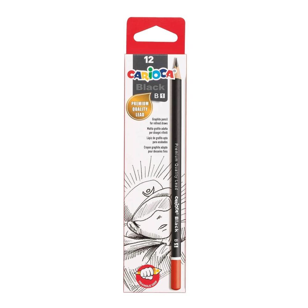 CARIOCA tužka grafitová trojhranná Black 1/B