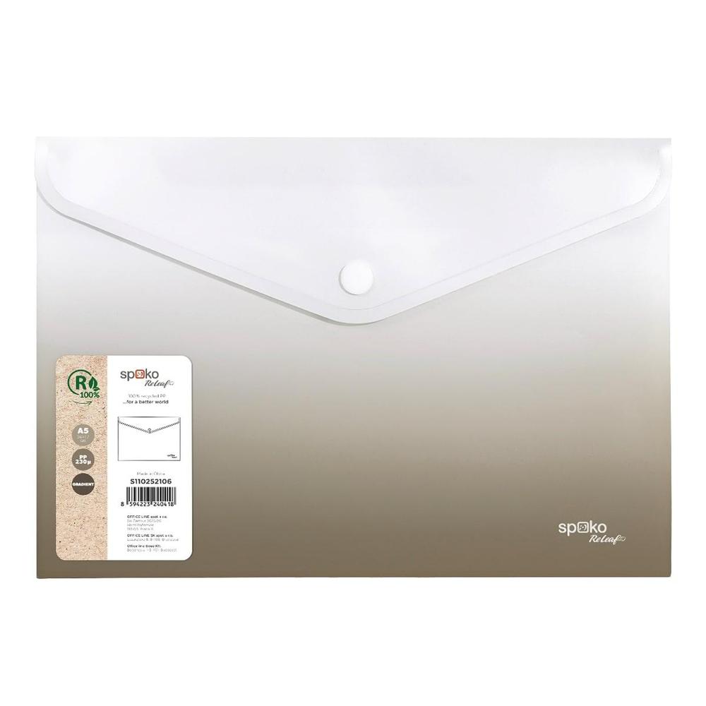 Spoko spisovka se drukem A5 PP šedá