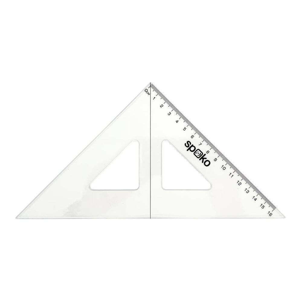 Spoko trojúhelník s ryskou 16 cm transparentní