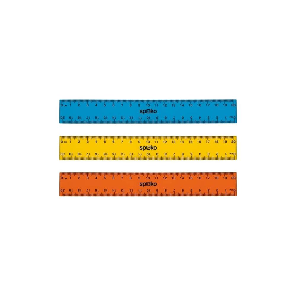 Spoko pravítko 20 cm mix barev