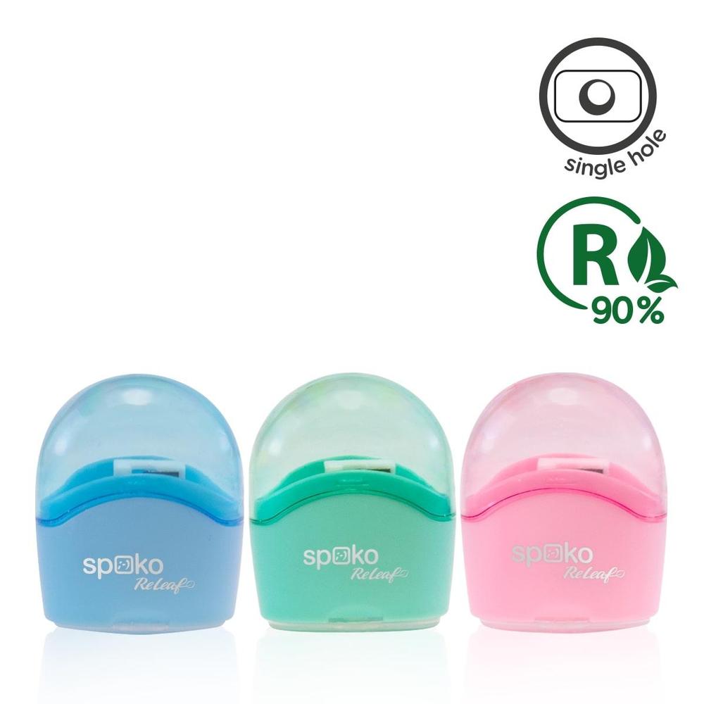 Spoko ořezávátko plastové zásobník + víčko mix pastelových barev