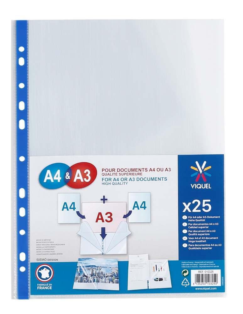 Obal závěsný hladký A3 - A4 85 mic čirý / 25 ks