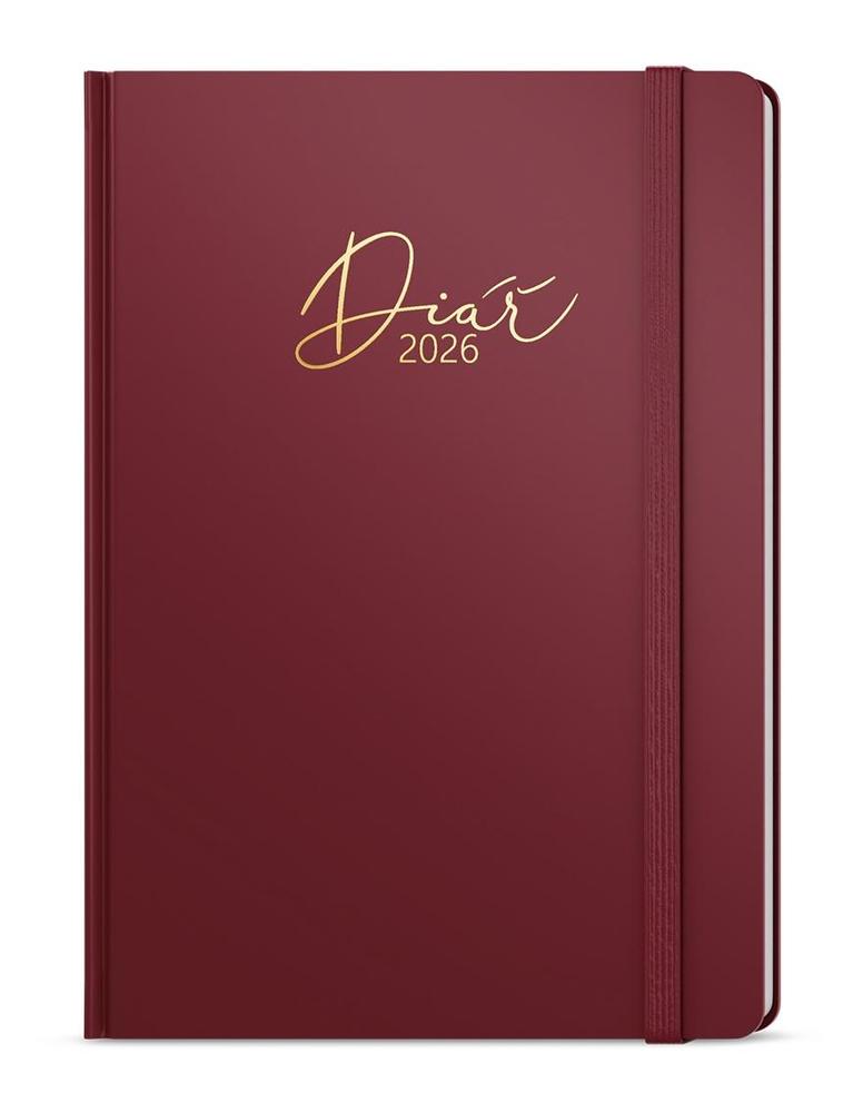 Baloušek Tisk diář denní David Luxi A5 bordó