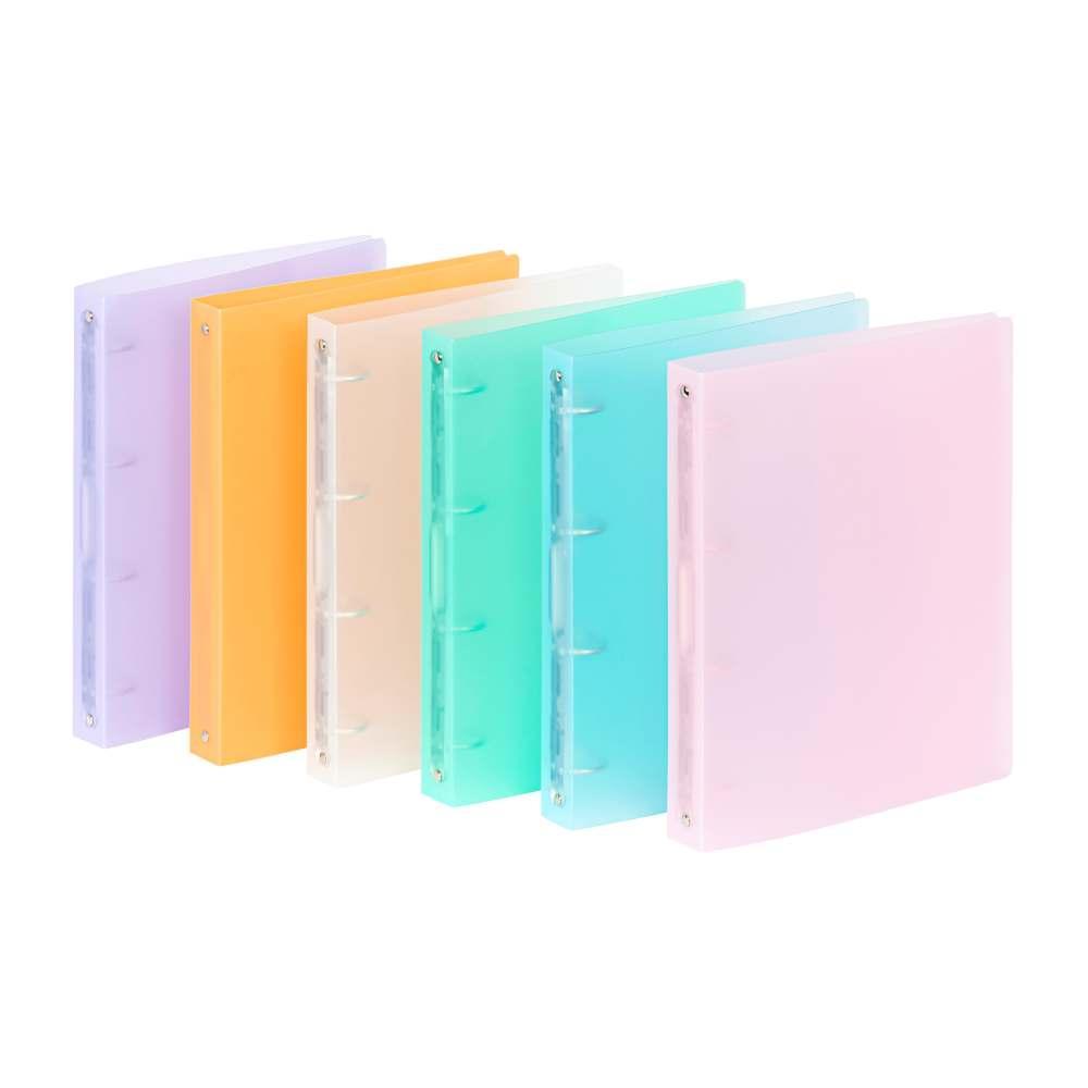 Pořadač 4-kroužkový PP VIQUEL A4 3,5 cm mix pastelových barev
