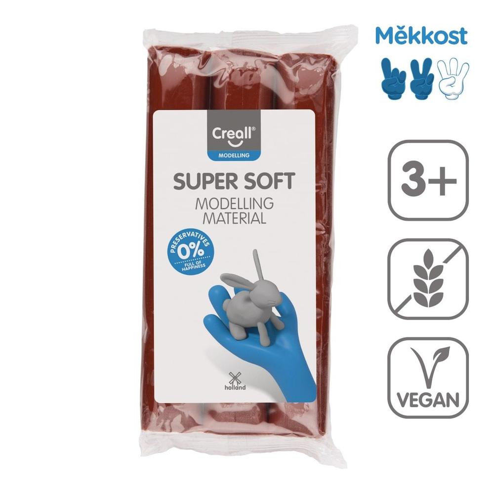 Creall modelína Super soft 500 g hnědá