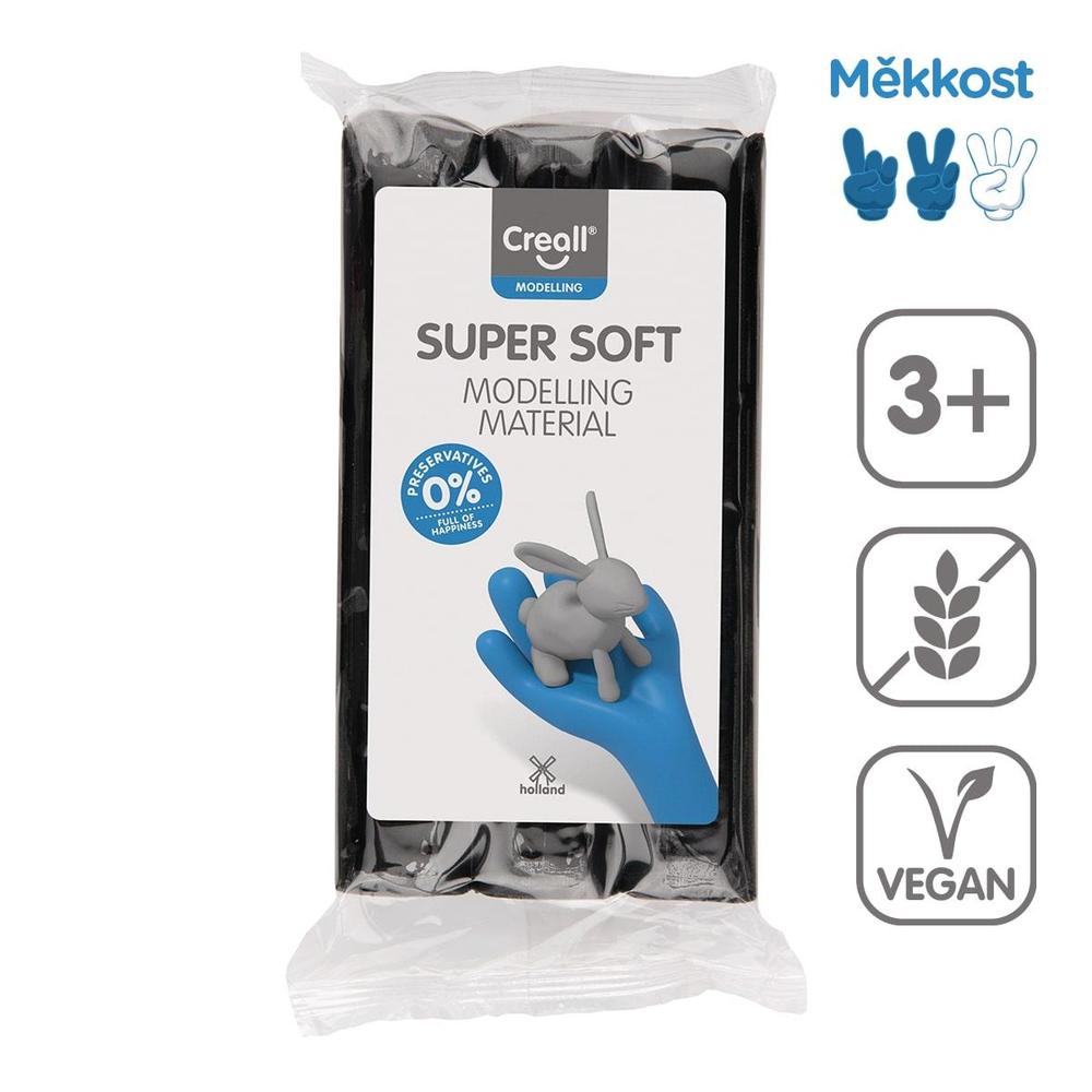 Creall modelína Super soft 500 g černá
