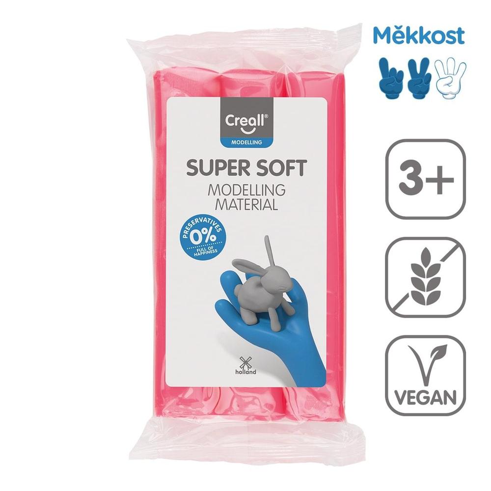 Creall modelína Super soft 500 g růžová