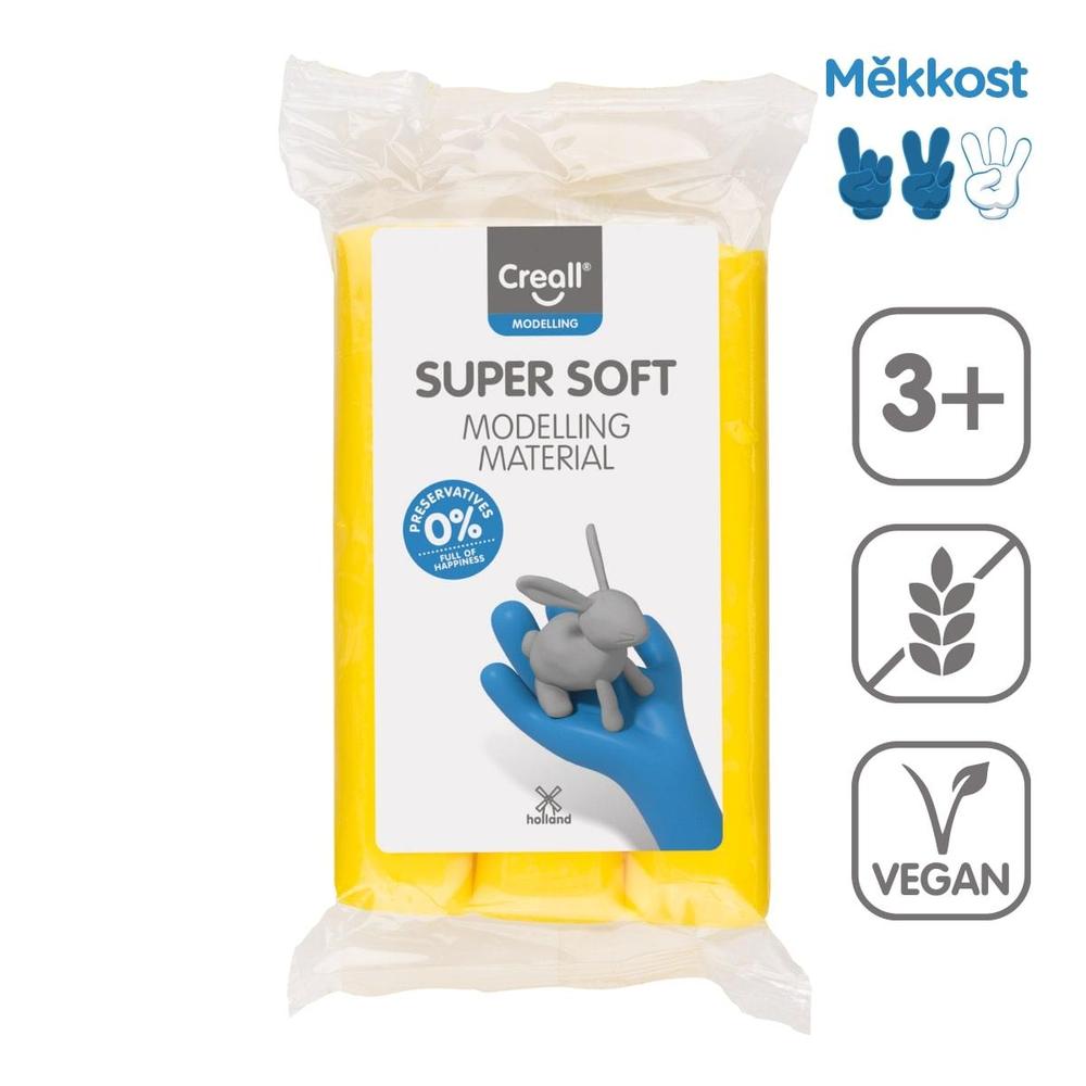 Creall modelína Super soft 500 g žlutá