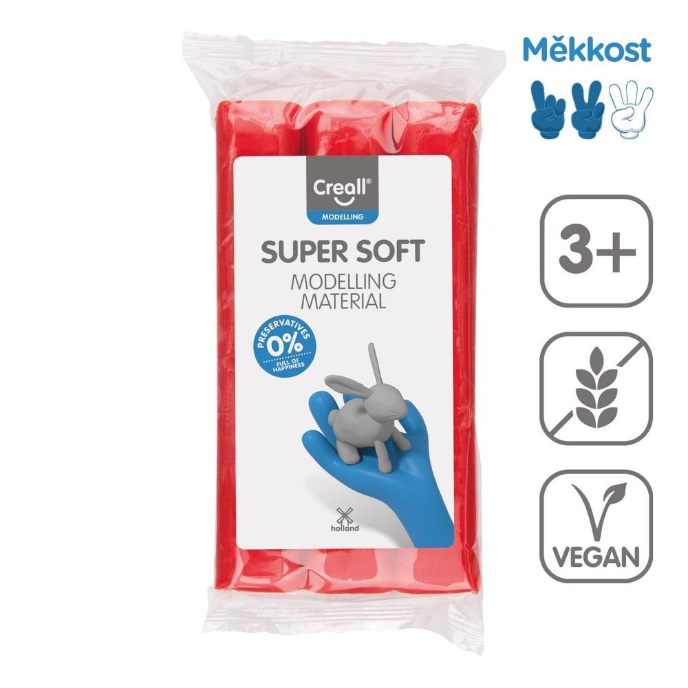 Creall modelína Super soft 500 g červená