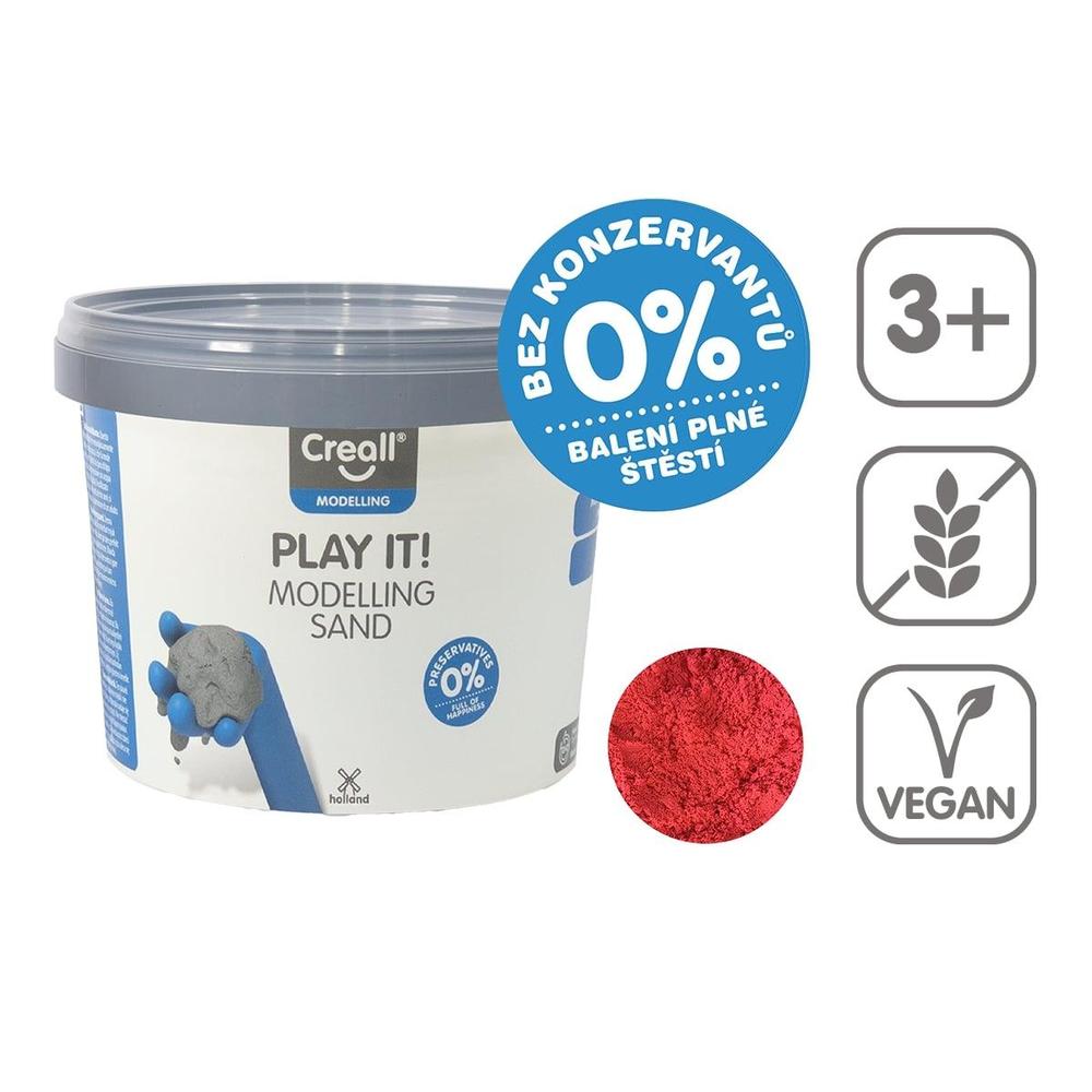 Creall modelovací písek 750 g červená