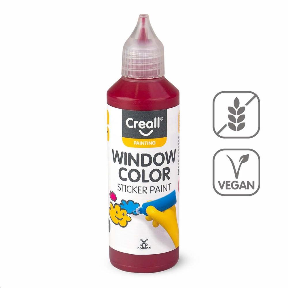 Creall barva na sklo Window color 80 ml tmavě červená