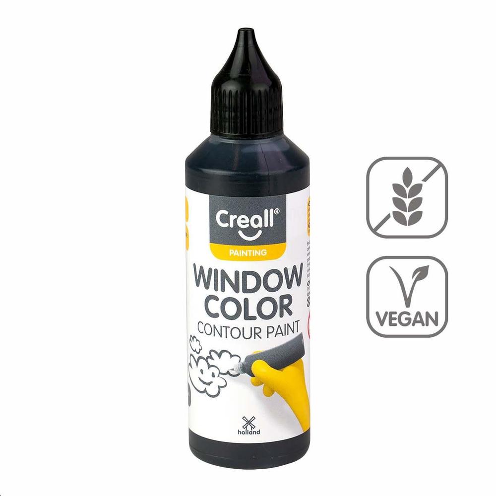Creall barva na sklo konturovací Window color 80 ml černá