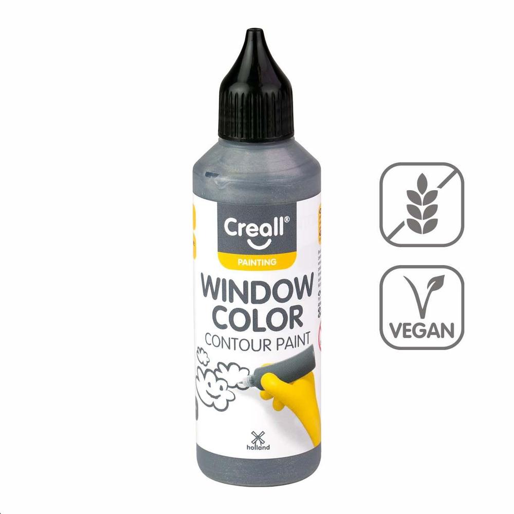 Creall barva na sklo konturovací Window color 80 ml stříbrná