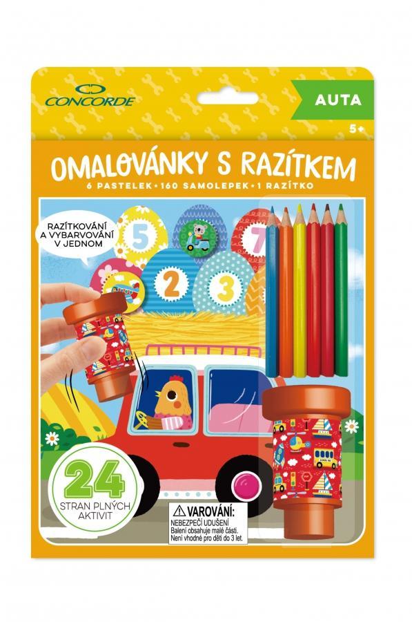 CONCORDE omalovánky s razítkem Auta