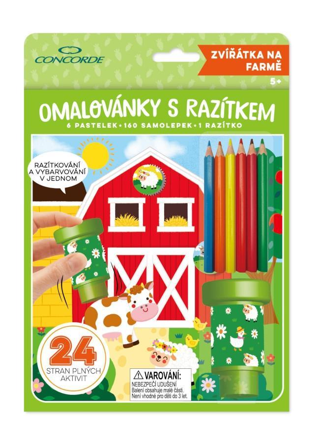 CONCORDE omalovánky s razítkem Zvířátka na farmě