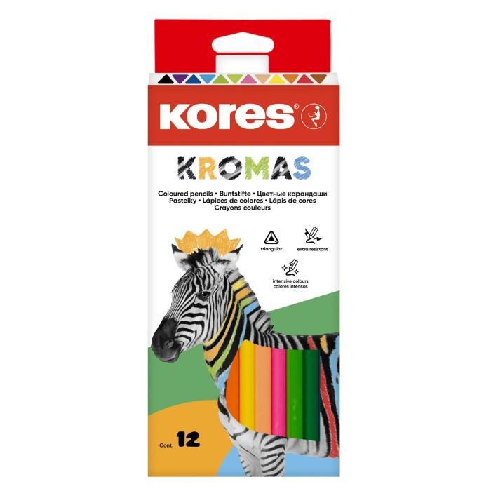 Kores pastelky trojhranné 12 ks Kromas