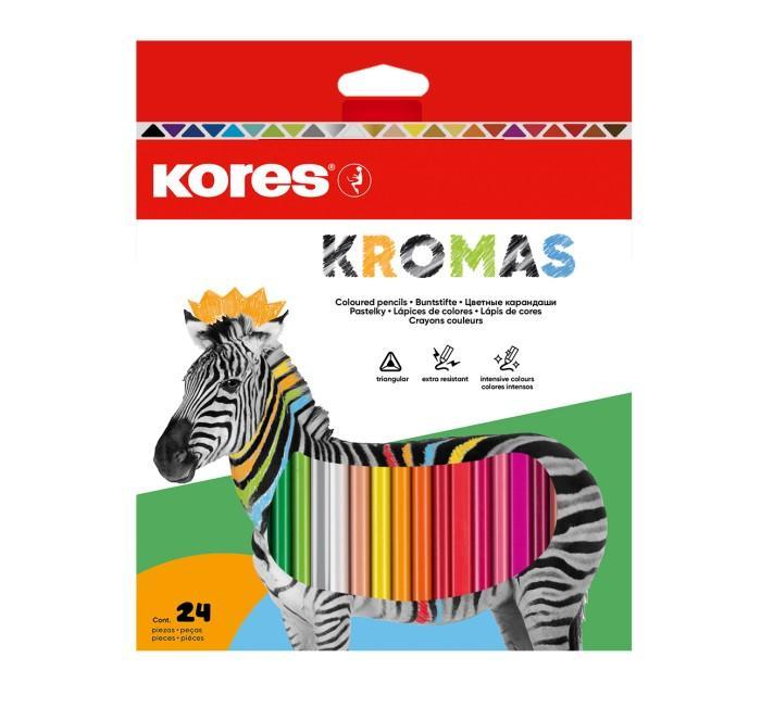 Kores pastelky trojhranné 24 ks Kromas