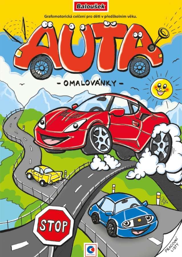 Baloušek Tisk omalovánky A4 grafomotorické - Auta