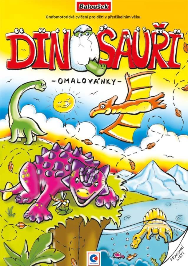 Baloušek Tisk omalovánky A4 grafomotorické - Dinosauři