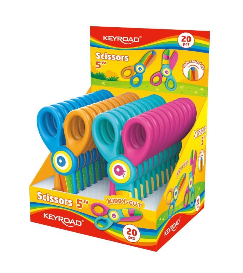 Keyroad nůžky školní Exotic 12,5cm plastové, asort