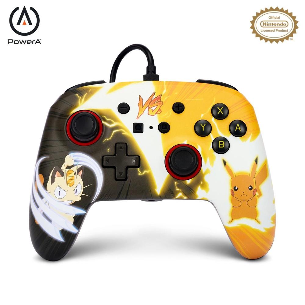 PowerA Drátový herní ovladač pro Nintendo Switch - Pokémon: Pikachu vs. Meowth