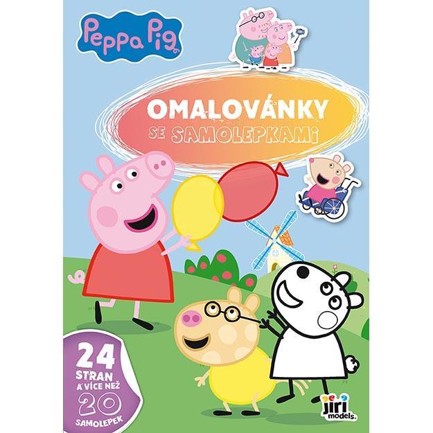 JIRI MODELS omalovánky A4 se samolepkami Prasátko Peppa