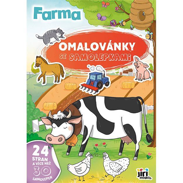 JIRI MODELS omalovánky A4 se samolepkami Farma