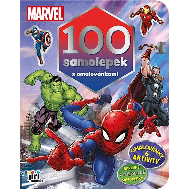 JIRI MODELS 100 samolepek s omalovánkami Marvel