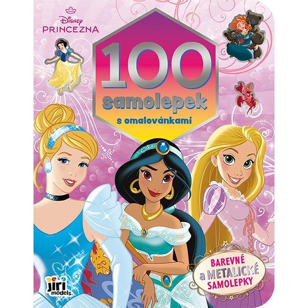 JIRI MODELS 100 samolepek s omalovánkami Disney Princezny