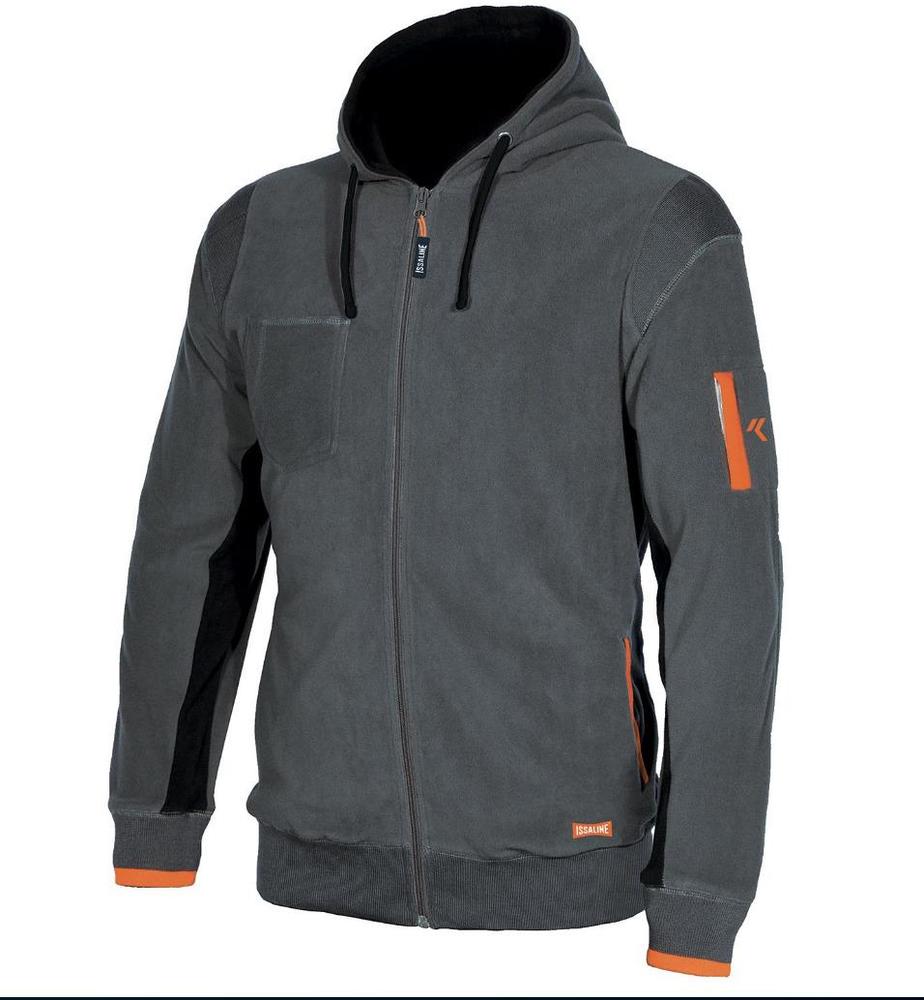 Mikina ORTIGARA, mikroflis, šedá vel. 3XL