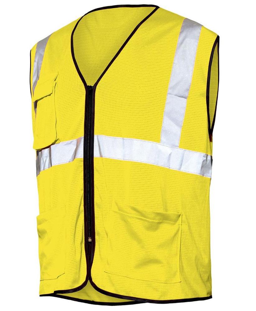 Vesta MESH, perforovaná, reflexní, žlutá, na zip vel. M/L