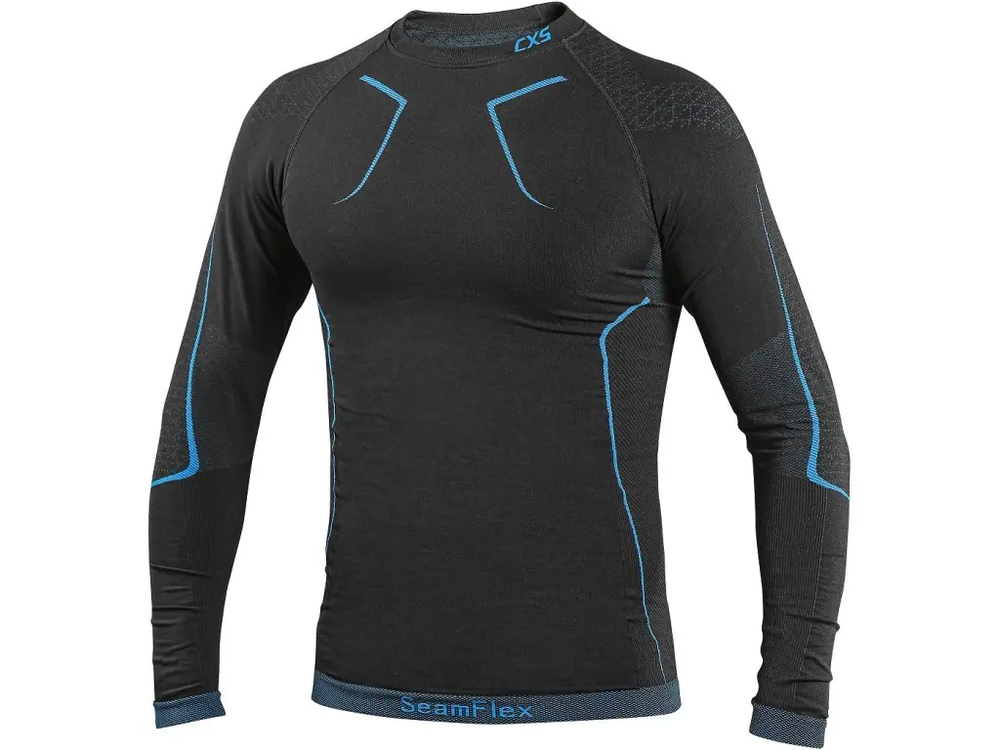 CXS tričko SeamFlex, funkční, dlouhý rukáv, pánské, černo-modré, vel. M/L
