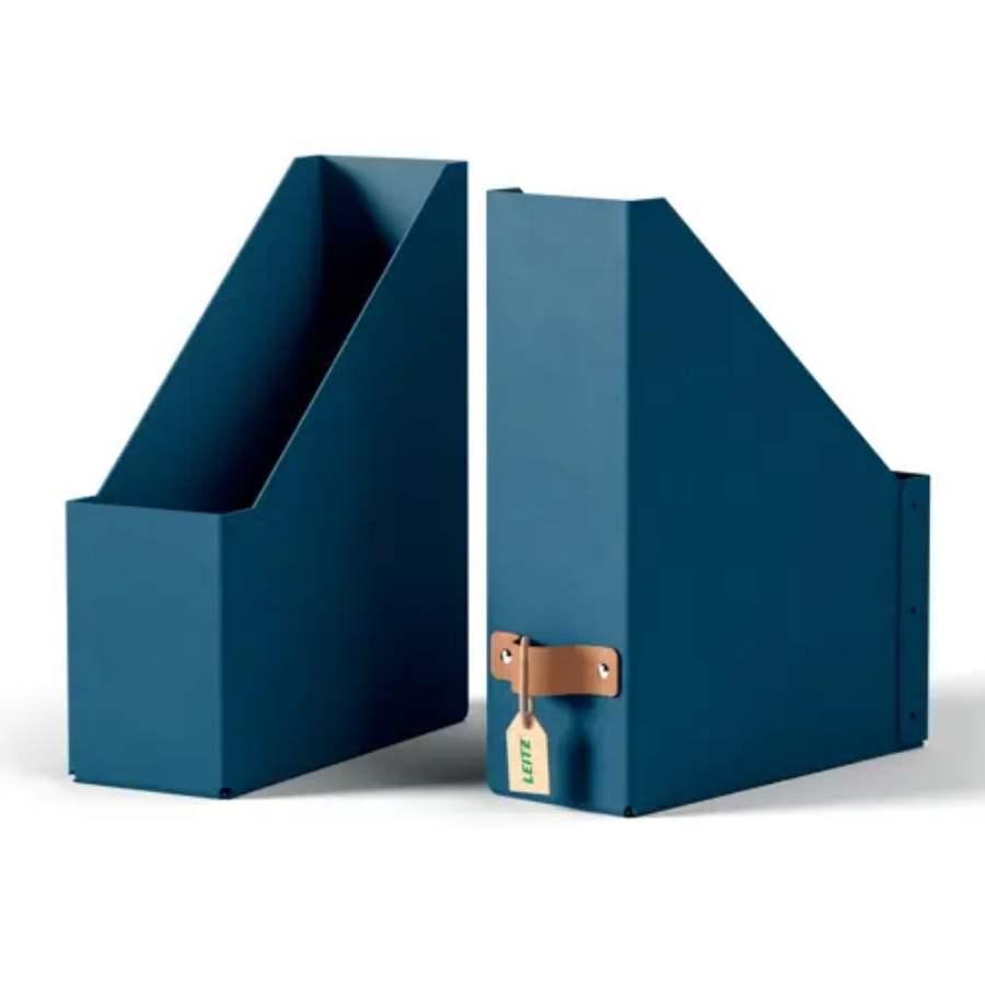 Stojan na časopisy Leitz, karton, 2ks námořnická modrá