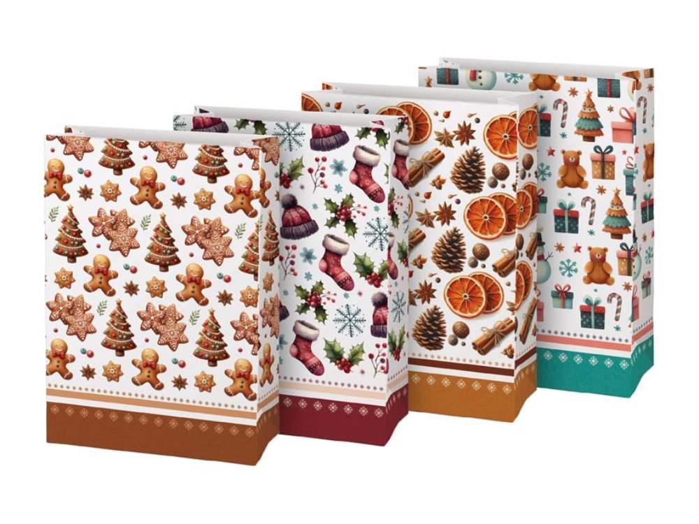 MFP sáček papírový vánoční KRAFT 3 26x36x12cm mix