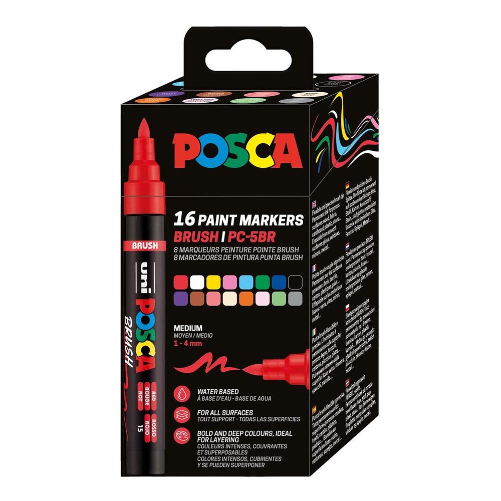 POSCA unikátní popisovač PC-5BR 1-4 mm sada 16 barev