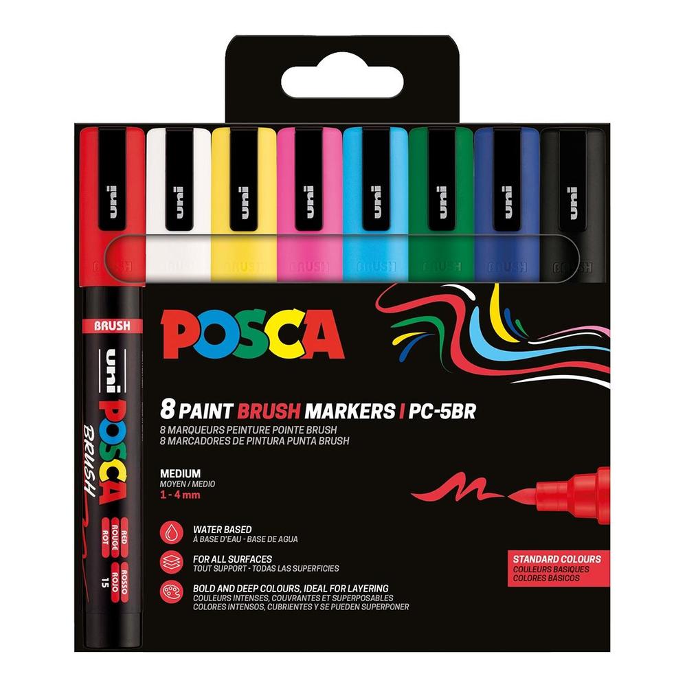 POSCA unikátní popisovač PC-5BR 1-4 mm sada 8 základních barev