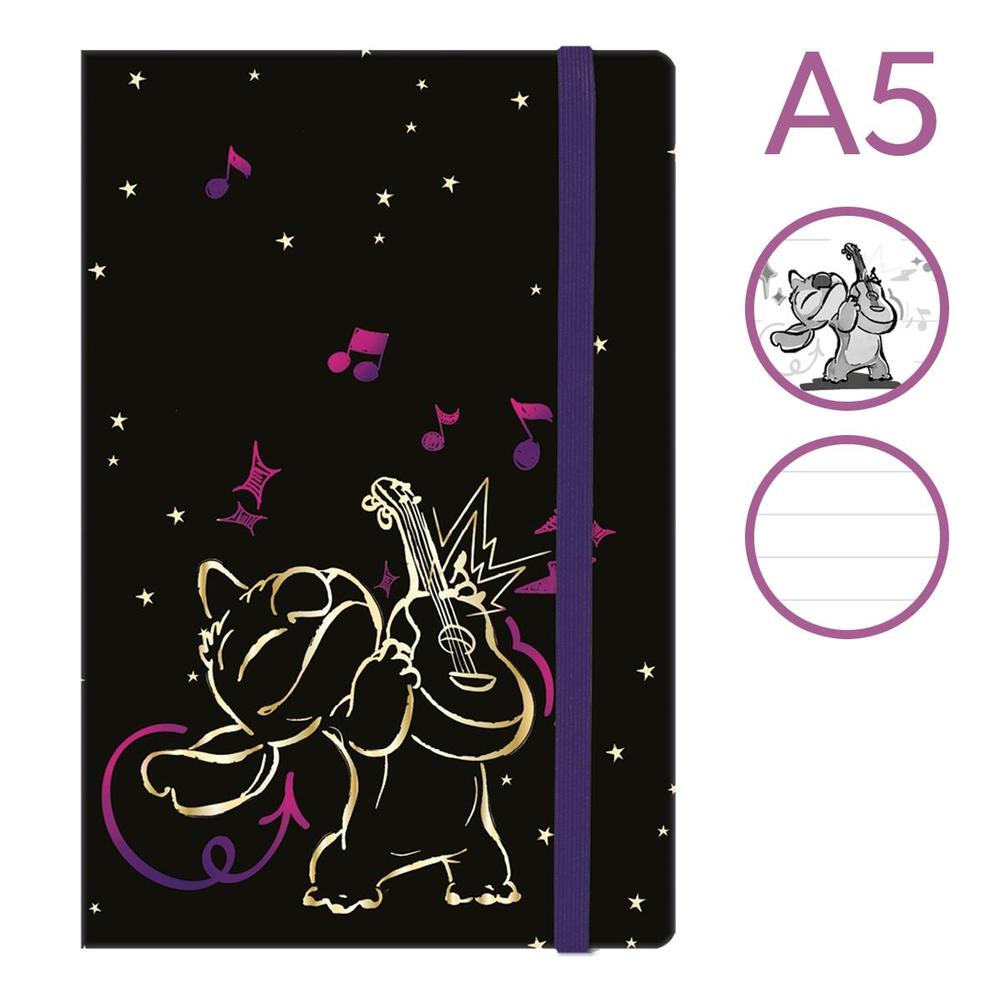 Colorino zápisník s gumičkou, Stitch Gold 2 A5 linkovaný, 80 stránek