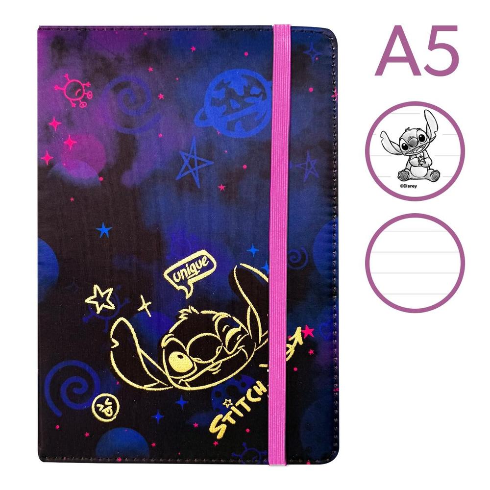 Colorino zápisník s gumičkou, Stitch Gold 1 A5 linkovaný, 80 stránek